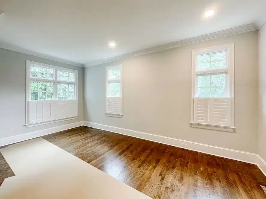 Cafe Shutters in Full Bedroom