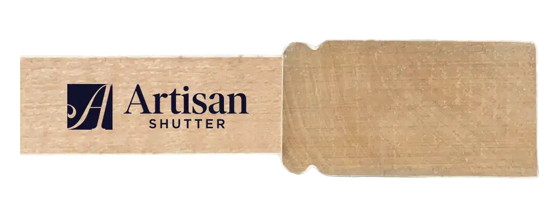 Cross-cut section of Artisan Shutter's Basswood