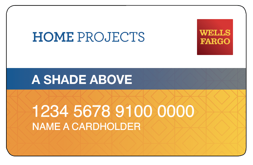 Wells Fargo Home Projects Card Mockup for A Shade Above