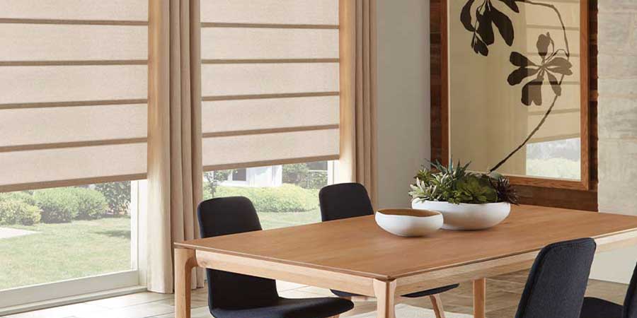 dining room window treatments in the Carolinas