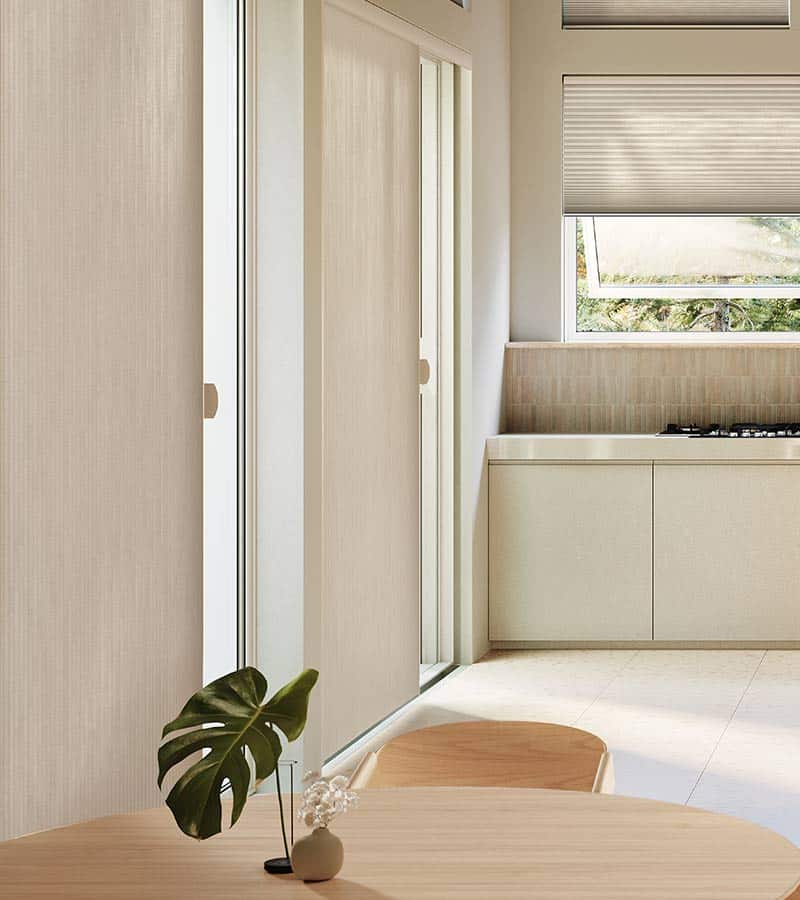 duette vertiglide are energy efficient window treatments for sliding glass doors