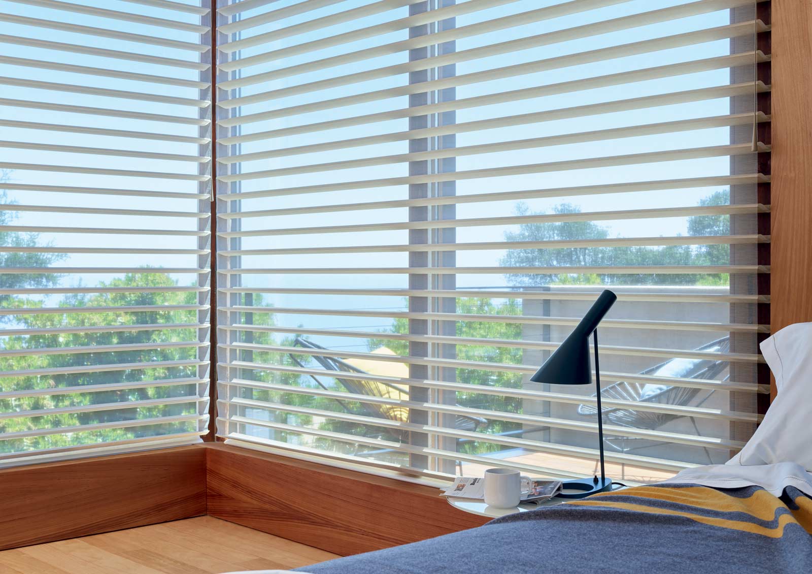 silhouette shades with sheer fabrics that reduce glare while showing off the outdoor view