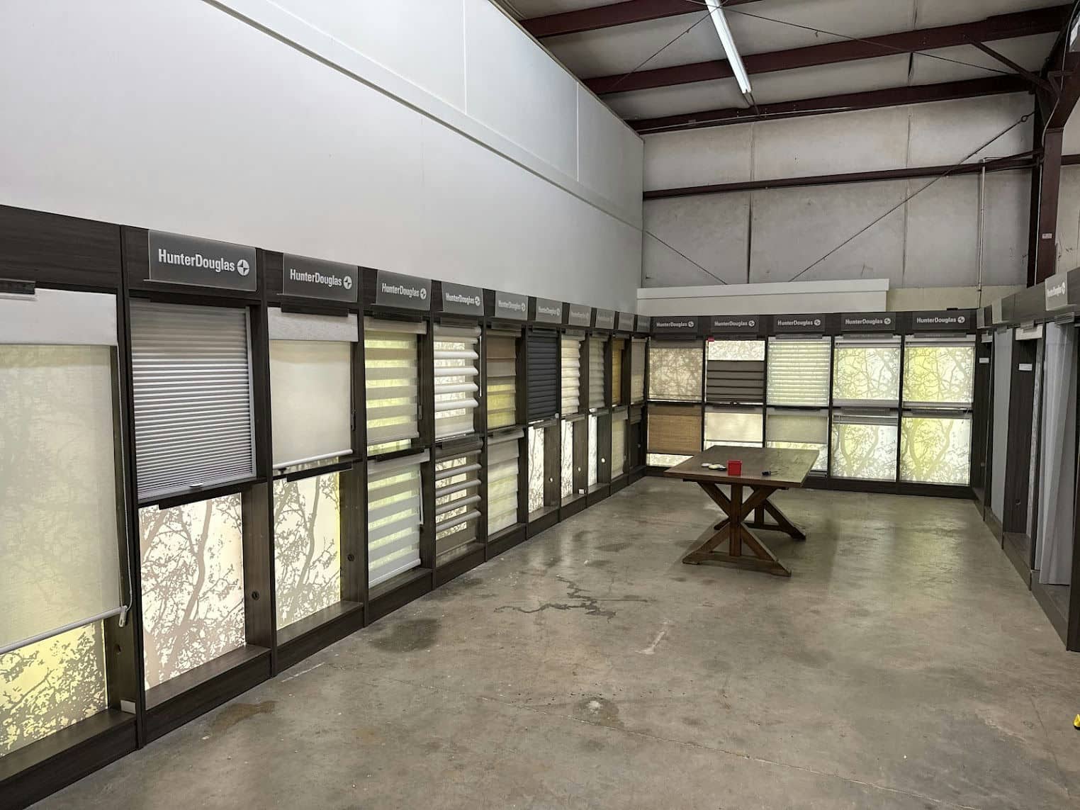 A Shade Above Matthews Warehouse with Window treatments on display. A Shade Above Matthews Warehouse with Window treatments on display.